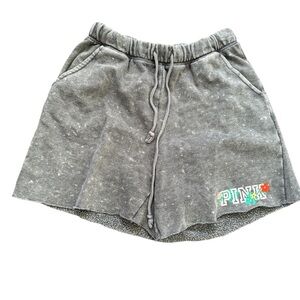 PINK Victoria’s Secret XS Gray Sweat Shorts Drawstring Lounge Casual‎ Sleep